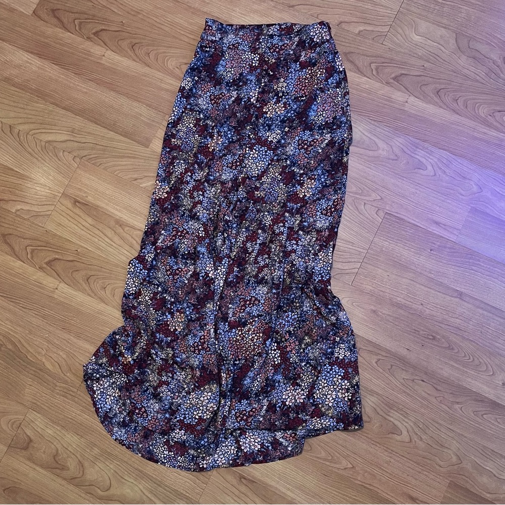 Vici Floral Button Front Maxi Skirt
